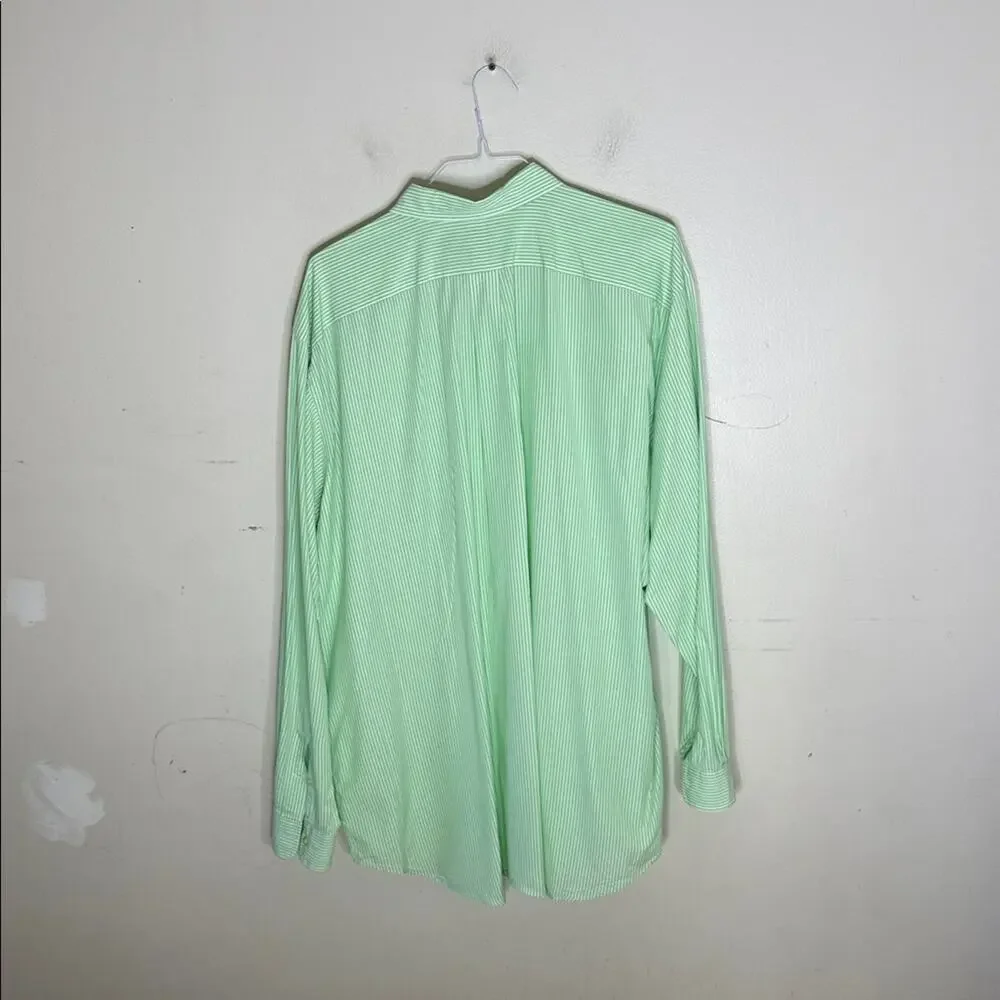 Ralph Lauren Men's Classic Fit Light Green Striped Shirt Size 3XLT